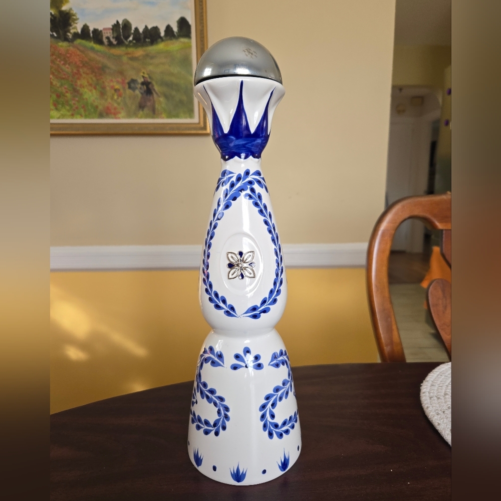Blue and White Ceramic Decorative Accent